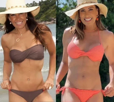 Solange Frazão posta foto aos 48 e 58 anos e choca web fotos Famosos