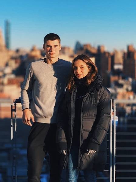 João Assunção com a namorada em Nova York