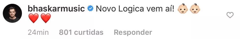 O irmão de Alok e também DJ, Bhaskar, também comemorou a notícia! — Foto: Reprodução/Instagram O irmão de Alok e também DJ, Bhaskar, também comemorou a notícia! — Foto: Reprodução/Instagram