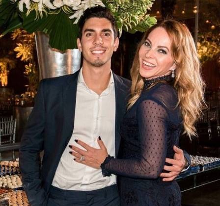 Gabriel David com a mãe, Fabiola