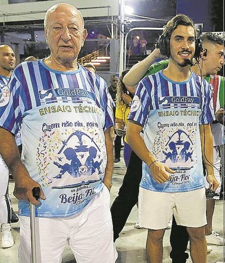 Gabriel David com o pai, Anísio