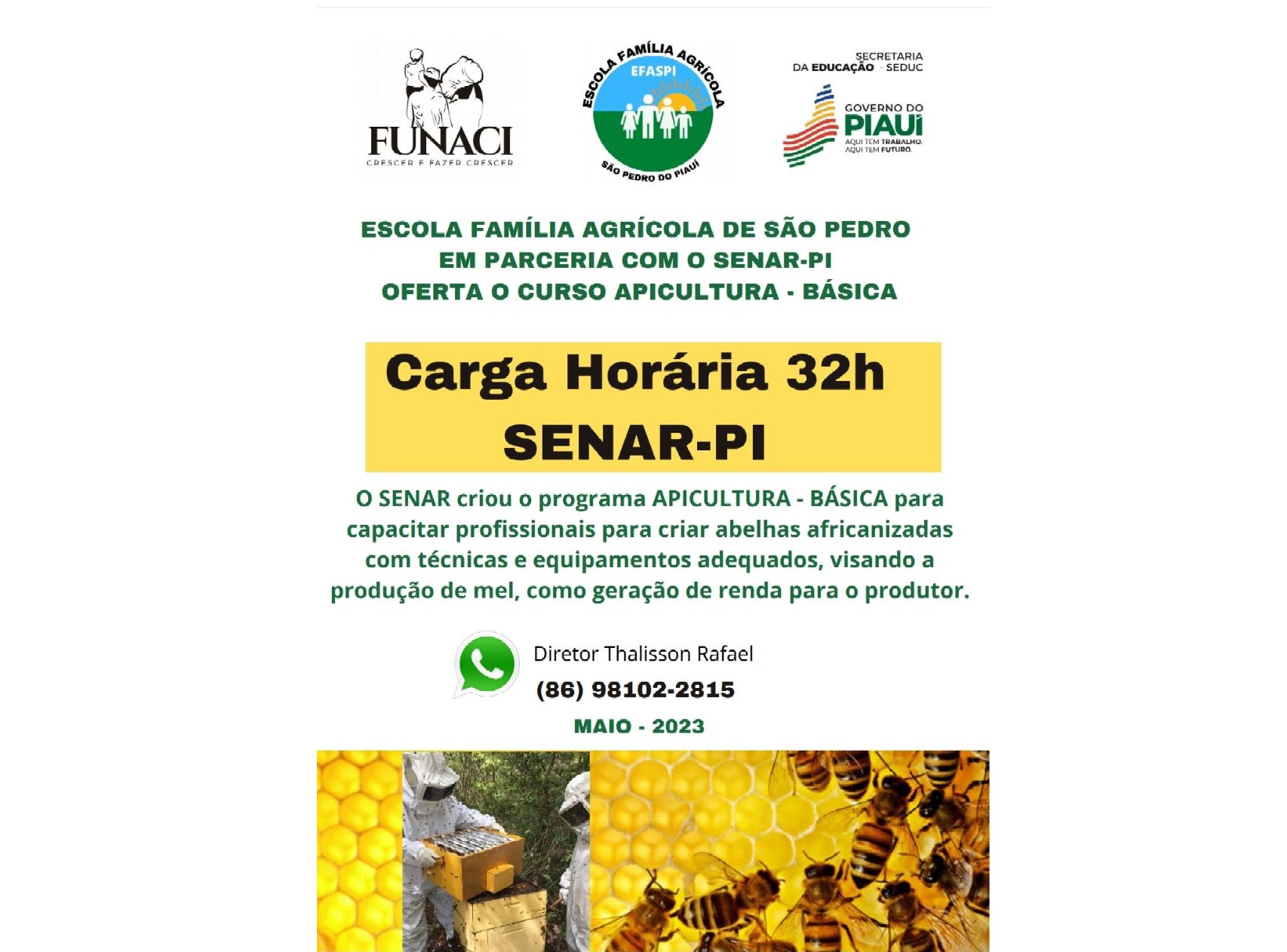 Escola Agrícola e SENAR abrem inscrições para cursos em São Pedro do Piauí - Imagem 4