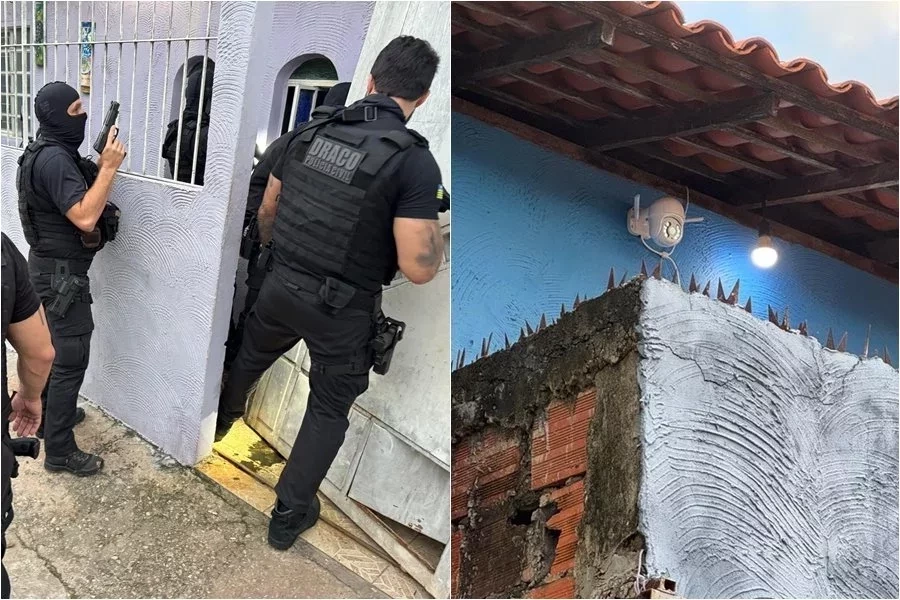 Denarc deflagra operação em vila onde policiais eram monitorados por câmeras - Fotos: Divulgação/SSP-PI