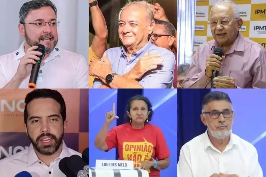 Fábio Novo, Sílvio Mendes, Dr Pessoa, Tonny Kerley, Lourdes Melo e Geraldo Carvalho estão entre os pleiteantes à Prefeitura de Teresina (Foto: Reprodução/Divulgação) 