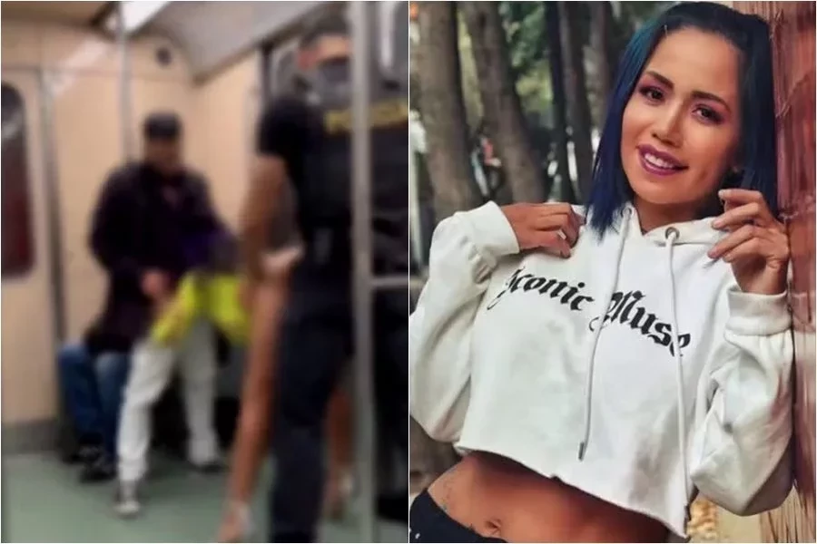 Influencer graba video porno con policía en vagón del metro mexicano