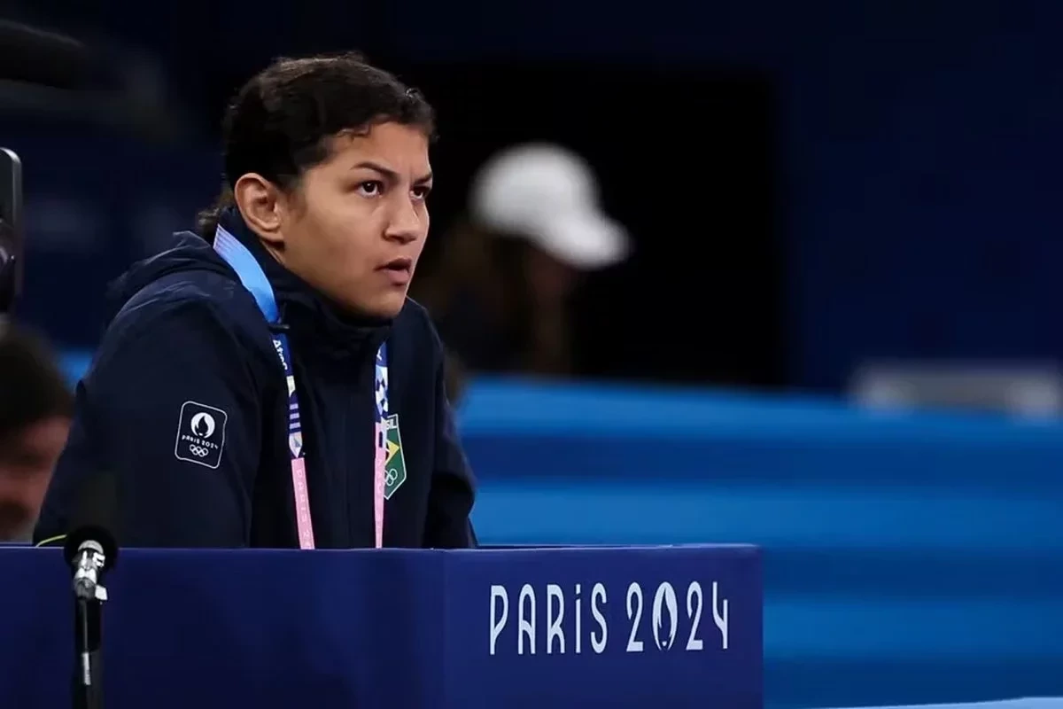 Sarah Menezes, técnica da seleção brasileira de judô nas Olimpíadas de Paris — Foto: Miriam Jeske/COB 