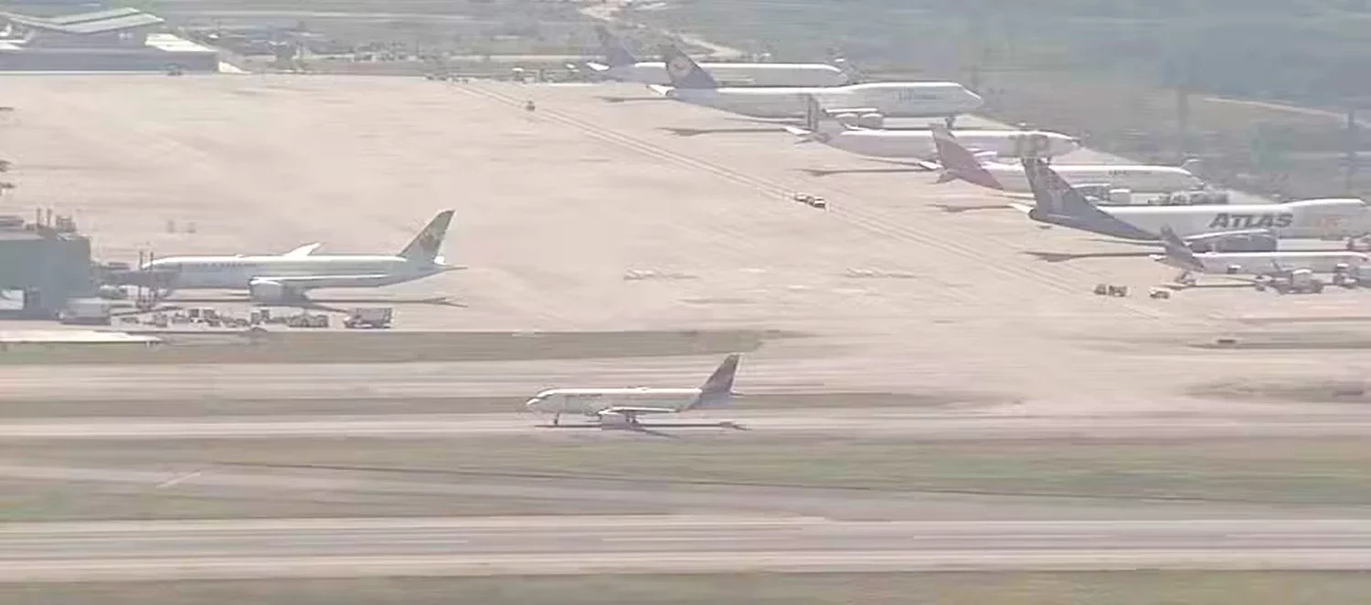 Aeroporto Internacioal de São Paulo, em Guarulhos — Foto: Reprodução/TV Globo 