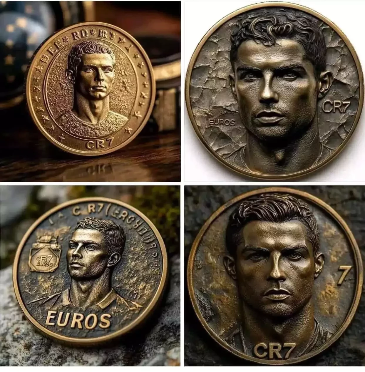 Confira detalhes da moeda de Euro em homenagem a Cristiano Ronaldo. (Foto: Reprodução)