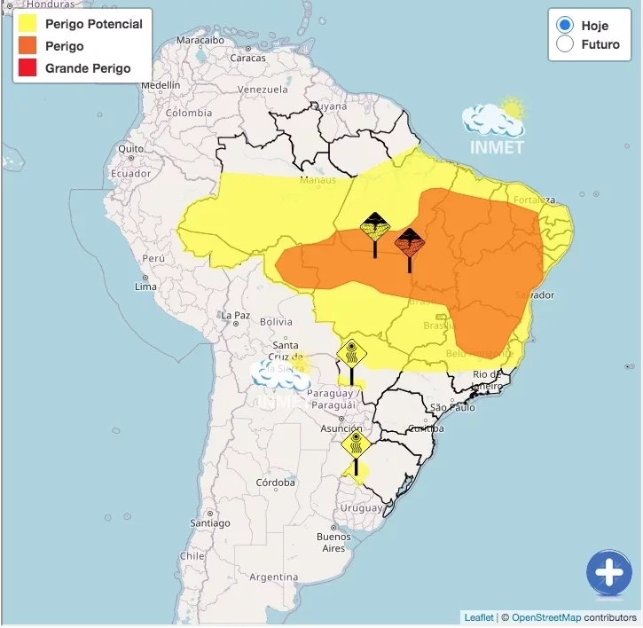 Inmet emite dois alertas e prevê chuvas intensas em todo o Piauí