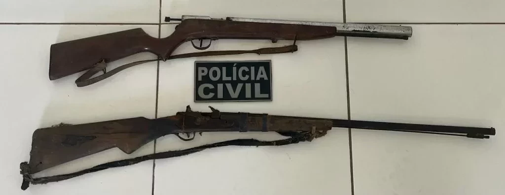 Armas apreendidas com a estelionatária em Esperantina | FOTO: Divulgação/PCPI